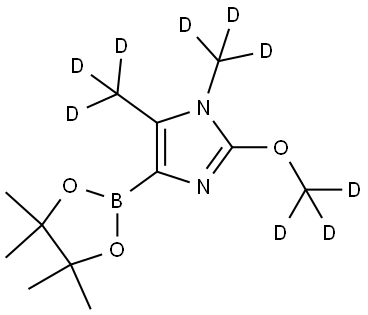 2-(methoxy-d3)-1,5-bis(methyl-d3)-4-(4,4,5,5-tetramethyl-1,3,2-dioxaborolan-2-yl)-1H-imidazole Struktur