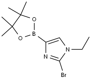 2-bromo-1-ethyl-4-(4,4,5,5-tetramethyl-1,3,2-dioxaborolan-2-yl)-1H-imidazole Struktur