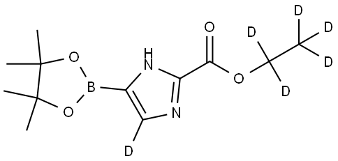 ethyl-d5 4-(4,4,5,5-tetramethyl-1,3,2-dioxaborolan-2-yl)-1H-imidazole-2-carboxylate-5-d Struktur