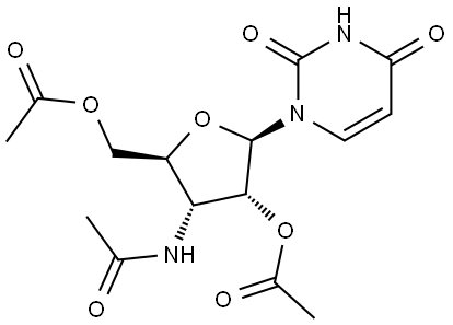 3'-N-Acetyl-3'-amino-3'-deoxy-2',5'-di-O-acetyluridine Struktur