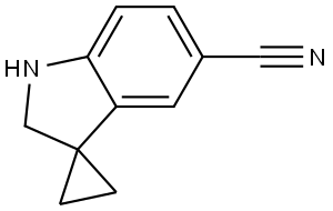 1',2'-dihydrospiro[cyclopropane-1,3'-indole]-5'-carbonitrile Struktur