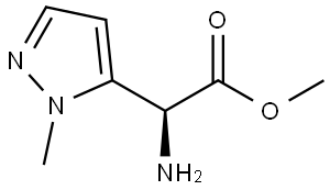 methyl (S)-2-amino-2-(1-methyl-1H-pyrazol-5-yl)acetate Struktur