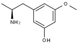 (S)-3-(2-aminopropyl)-5-methoxyphenol Struktur