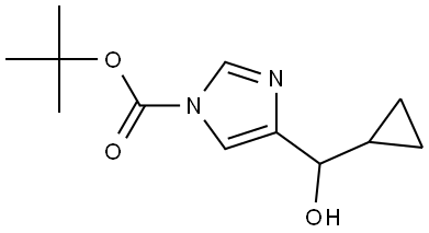 1H-Imidazole-1-carboxylic acid, 4-(cyclopropylhydroxymethyl)-, 1,1-dimethylethyl ester Struktur