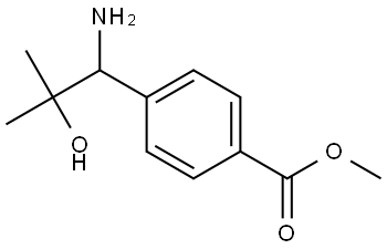 Benzoic acid, 4-(1-amino-2-hydroxy-2-methylpropyl)-, methyl ester Struktur