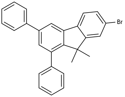 9H-Fluorene, 7-bromo-9,9-dimethyl-1,3-diphenyl- Struktur