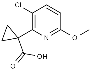 Cyclopropanecarboxylic acid, 1-(3-chloro-6-methoxy-2-pyridinyl)- Struktur