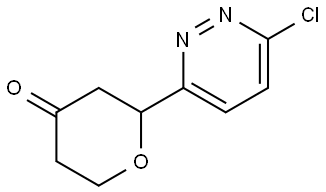 2-(6-chloropyridazin-3-yl)tetrahydro-4H-pyran-4-one Struktur