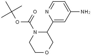 tert-butyl 3-(4-aminopyridin-2-yl)morpholine-4-carboxylate Struktur