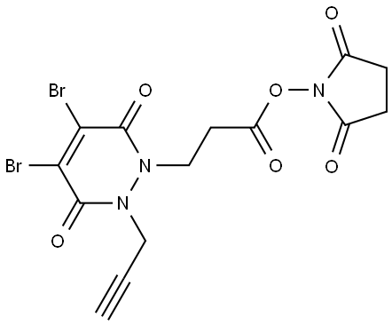 Dibromopyridazinediones-N-Propargyl-N'-Propionate NHS Struktur