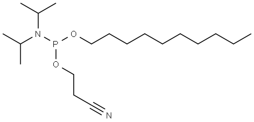 2-cyanoethyl decyl diisopropylphosphoramidite Structure