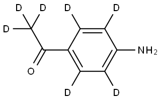 1-(4-aminophenyl-2,3,5,6-d4)ethan-1-one-2,2,2-d3 Struktur