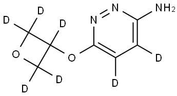 6-((oxetan-3-yl-d5)oxy)pyridazin-4,5-d2-3-amine Struktur