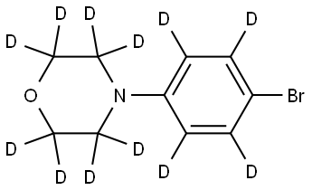 4-(4-bromophenyl-2,3,5,6-d4)morpholine-2,2,3,3,5,5,6,6-d8 Struktur