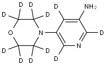 5-(morpholino-d8)pyridin-2,4,6-d3-3-amine Struktur