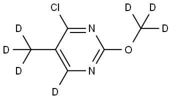 4-chloro-2-(methoxy-d3)-5-(methyl-d3)pyrimidine-6-d Struktur