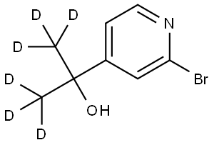 2-(2-bromopyridin-4-yl)propan-1,1,1,3,3,3-d6-2-ol Struktur