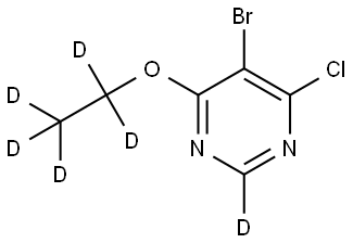 5-bromo-4-chloro-6-(ethoxy-d5)pyrimidine-2-d Struktur