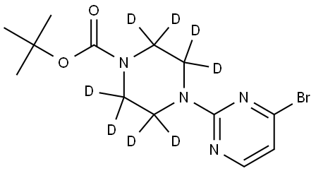 tert-butyl 4-(4-bromopyrimidin-2-yl)piperazine-1-carboxylate-2,2,3,3,5,5,6,6-d8 Struktur