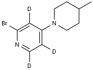 2-bromo-4-(4-methylpiperidin-1-yl)pyridine-3,5,6-d3 Struktur