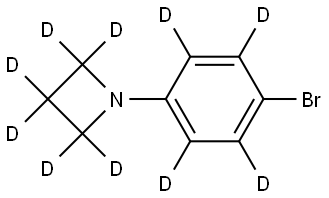 1-(4-bromophenyl-2,3,5,6-d4)azetidine-2,2,3,3,4,4-d6 Struktur