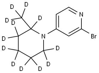 2-bromo-4-(2-(methyl-d3)piperidin-1-yl-2,3,3,4,4,5,5,6,6-d9)pyridine Struktur