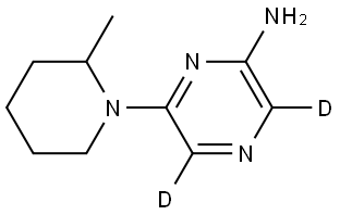 6-(2-methylpiperidin-1-yl)pyrazin-3,5-d2-2-amine Struktur