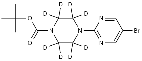 tert-butyl 4-(5-bromopyrimidin-2-yl)piperazine-1-carboxylate-2,2,3,3,5,5,6,6-d8 Struktur