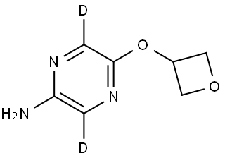 5-(oxetan-3-yloxy)pyrazin-3,6-d2-2-amine Struktur