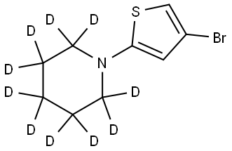 1-(4-bromothiophen-2-yl)piperidine-2,2,3,3,4,4,5,5,6,6-d10 Struktur