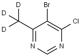 5-bromo-4-chloro-6-(methyl-d3)pyrimidine Struktur