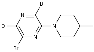 2-bromo-6-(4-methylpiperidin-1-yl)pyrazine-3,5-d2 Struktur