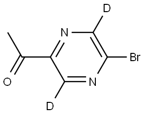 1-(5-bromopyrazin-2-yl-3,6-d2)ethan-1-one Struktur