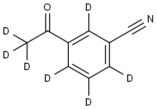 3-(acetyl-d3)benzonitrile-d4 Struktur