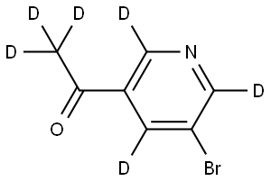 1-(5-bromopyridin-3-yl-2,4,6-d3)ethan-1-one-2,2,2-d3 Struktur