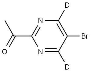 1-(5-bromopyrimidin-2-yl-4,6-d2)ethan-1-one Struktur