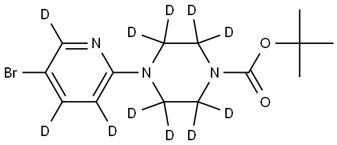 tert-butyl 4-(5-bromopyridin-2-yl-3,4,6-d3)piperazine-1-carboxylate-2,2,3,3,5,5,6,6-d8 Struktur