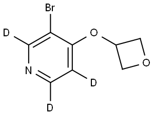 3-bromo-4-(oxetan-3-yloxy)pyridine-2,5,6-d3 Struktur