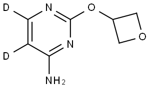 2-(oxetan-3-yloxy)pyrimidin-5,6-d2-4-amine Struktur