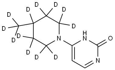 4-(4-(methyl-d3)piperidin-1-yl-2,2,3,3,4,5,5,6,6-d9)pyrimidin-2-ol Struktur