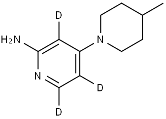 4-(4-methylpiperidin-1-yl)pyridin-3,5,6-d3-2-amine Struktur