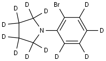 1-(2-bromophenyl-3,4,5,6-d4)pyrrolidine-2,2,3,3,4,4,5,5-d8 Struktur