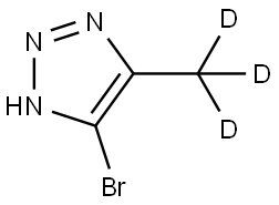 4-bromo-5-(methyl-d3)-1H-1,2,3-triazole Struktur