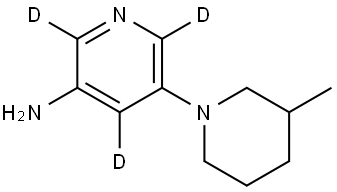 5-(3-methylpiperidin-1-yl)pyridin-2,4,6-d3-3-amine Struktur