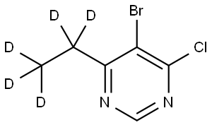 5-bromo-4-chloro-6-(ethyl-d5)pyrimidine Struktur