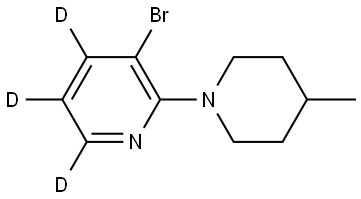 3-bromo-2-(4-methylpiperidin-1-yl)pyridine-4,5,6-d3 Struktur