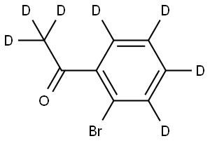 1-(2-bromophenyl-3,4,5,6-d4)ethan-1-one-2,2,2-d3 Struktur