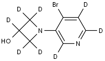 1-(4-bromopyridin-3-yl-2,5,6-d3)azetidin-2,2,3,4,4-d5-3-ol Struktur