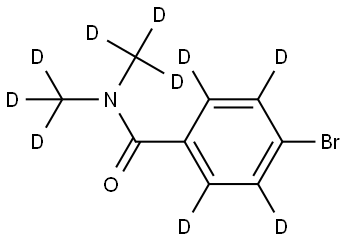 4-bromo-N,N-bis(methyl-d3)benzamide-2,3,5,6-d4 Struktur