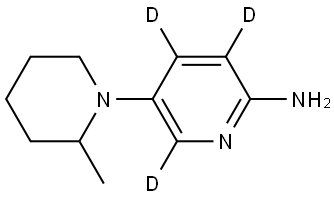 5-(2-methylpiperidin-1-yl)pyridin-3,4,6-d3-2-amine Struktur